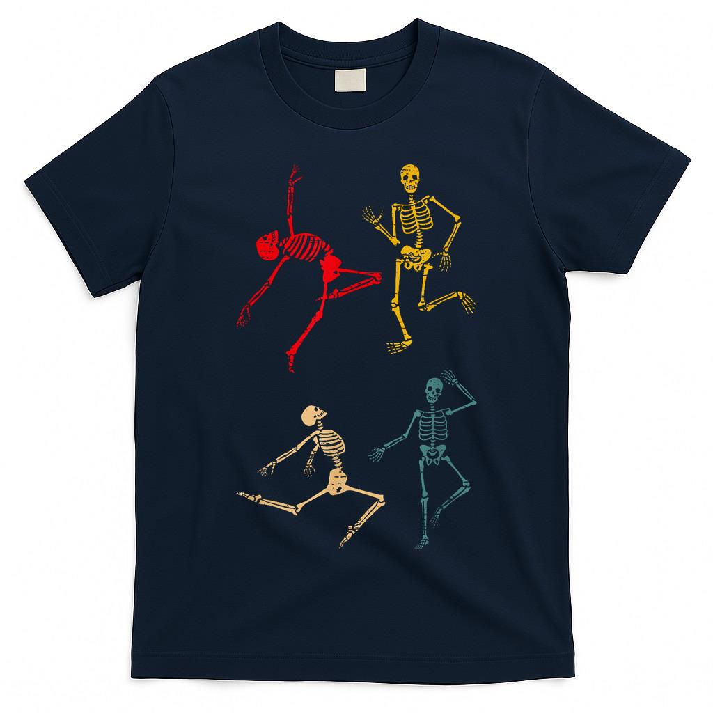 Dancing Dance Skeleton Halloween Day Spooky Trick Or Treat T-Shirt