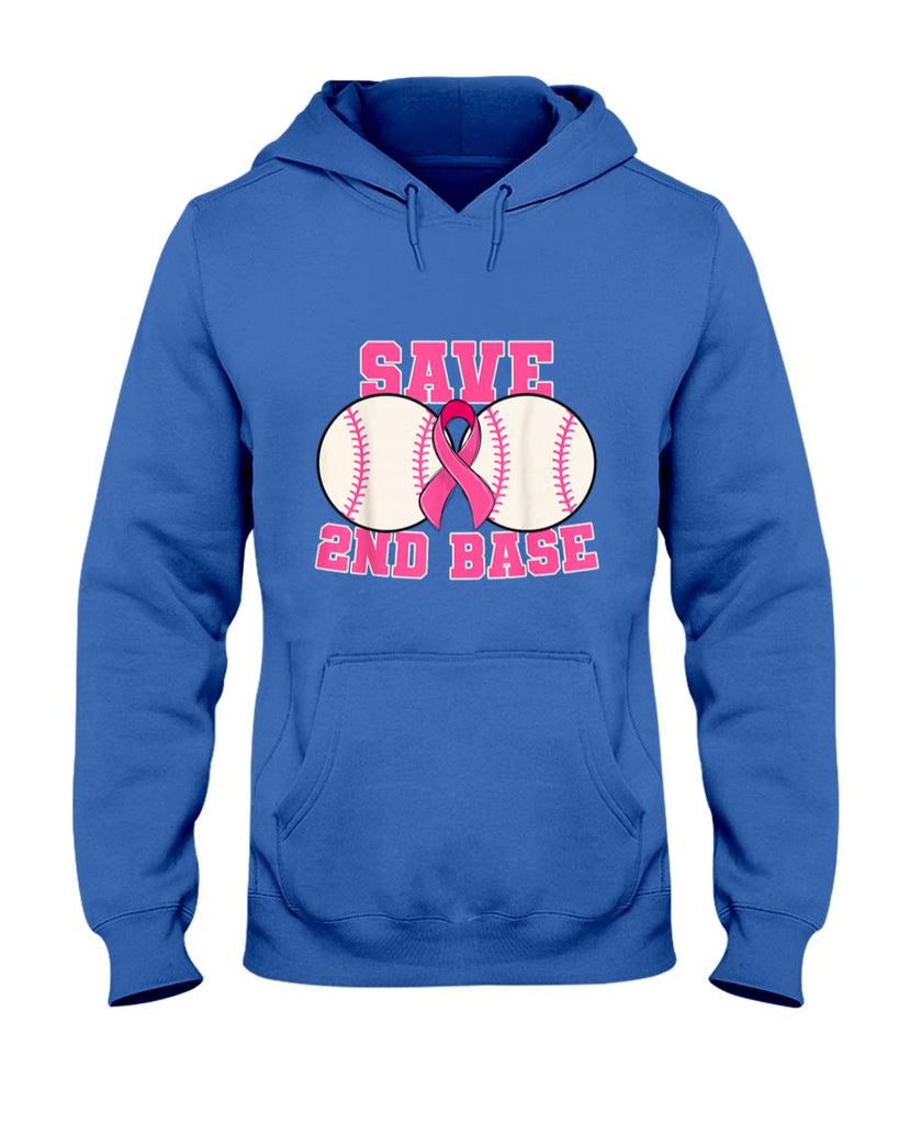 Save Second 2nd Base Breast Cancer Survivor Funny Baseball T-Shirt
