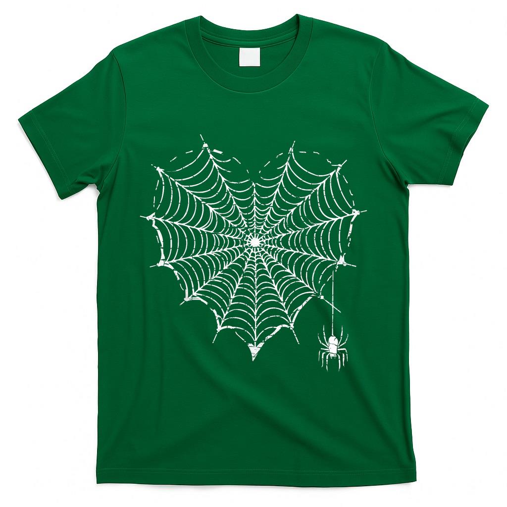 Halloween Party Spooky Spider Web Heart Tee Trick or Treat T-Shirt