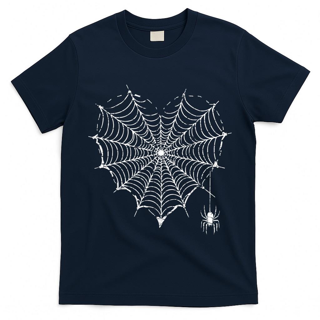 Halloween Party Spooky Spider Web Heart Tee Trick or Treat T-Shirt