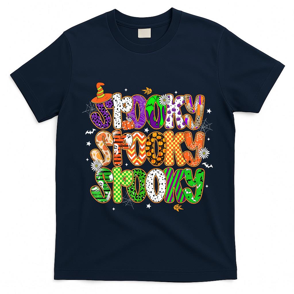 Spooky Season Happy Halloween Pumpkin Witch Trick Or Treat T-Shirt