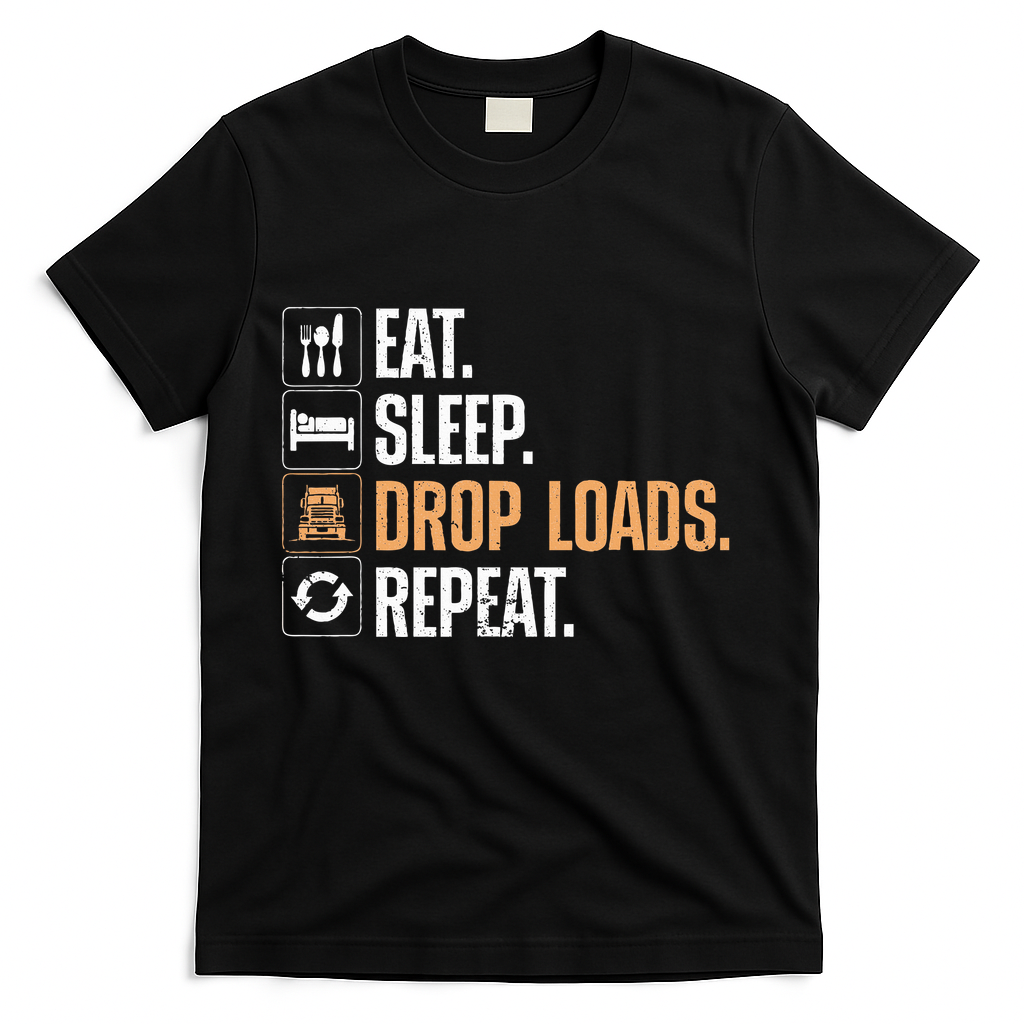 Truck Driver Art Dad Trucking Mechanic Trucker T-Shirt
