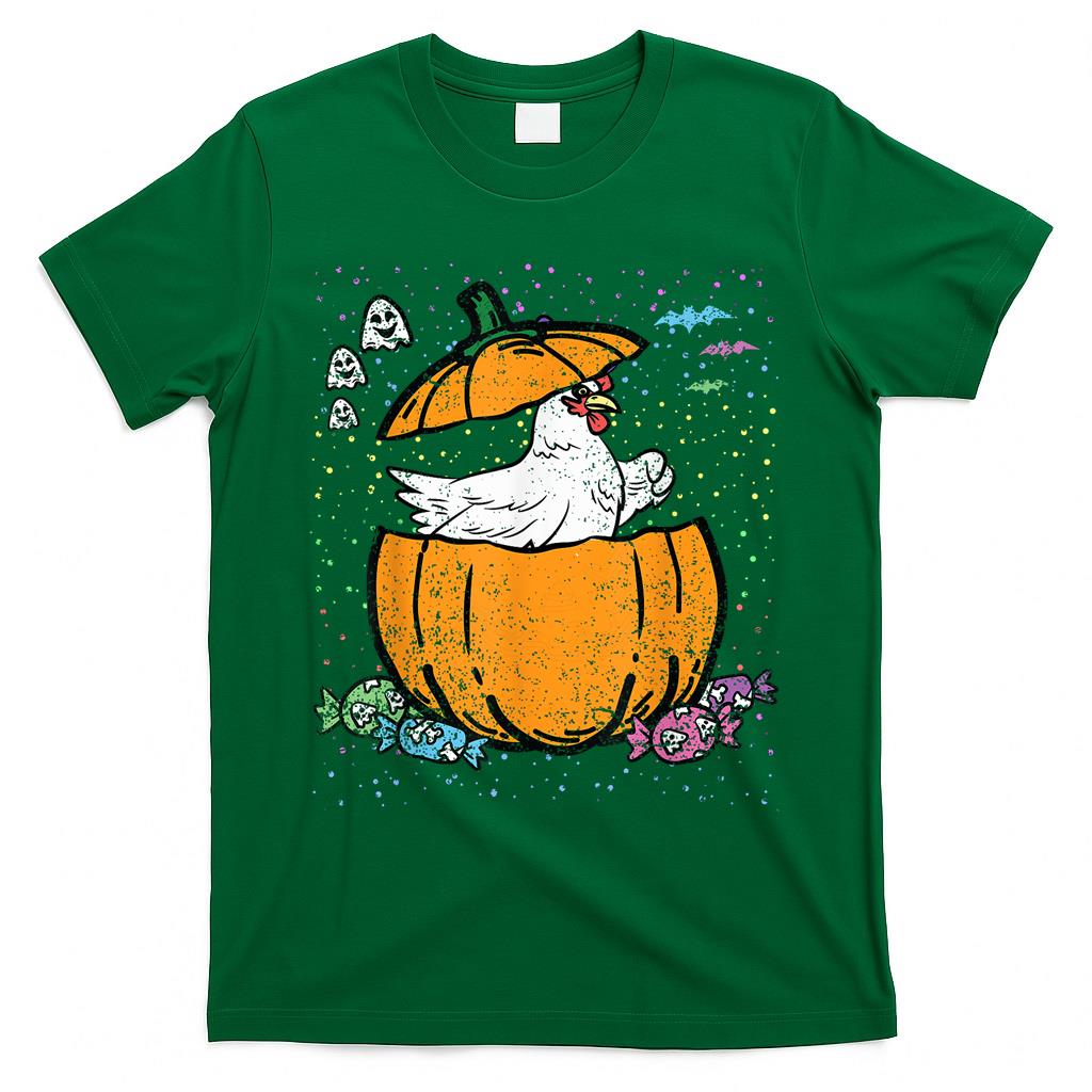 Chicken Pumpkin Halloween Costume Farm Animal Trick Or Treat T-Shirt