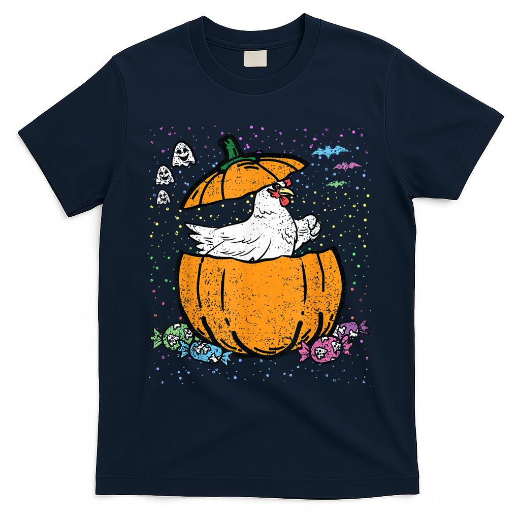 Chicken Pumpkin Halloween Costume Farm Animal Trick Or Treat T-Shirt