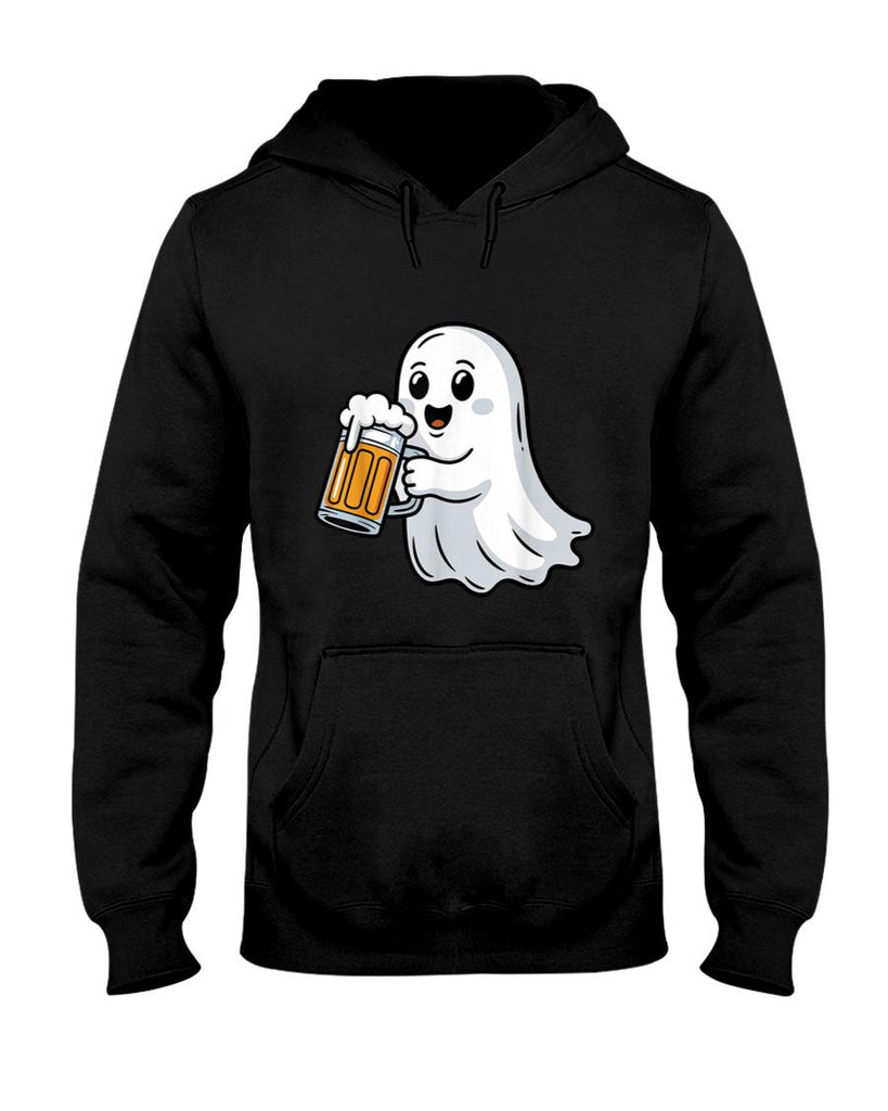 Halloween Boo Ghost Drinking Beer Funny Kids Trick or Treat T-Shirt