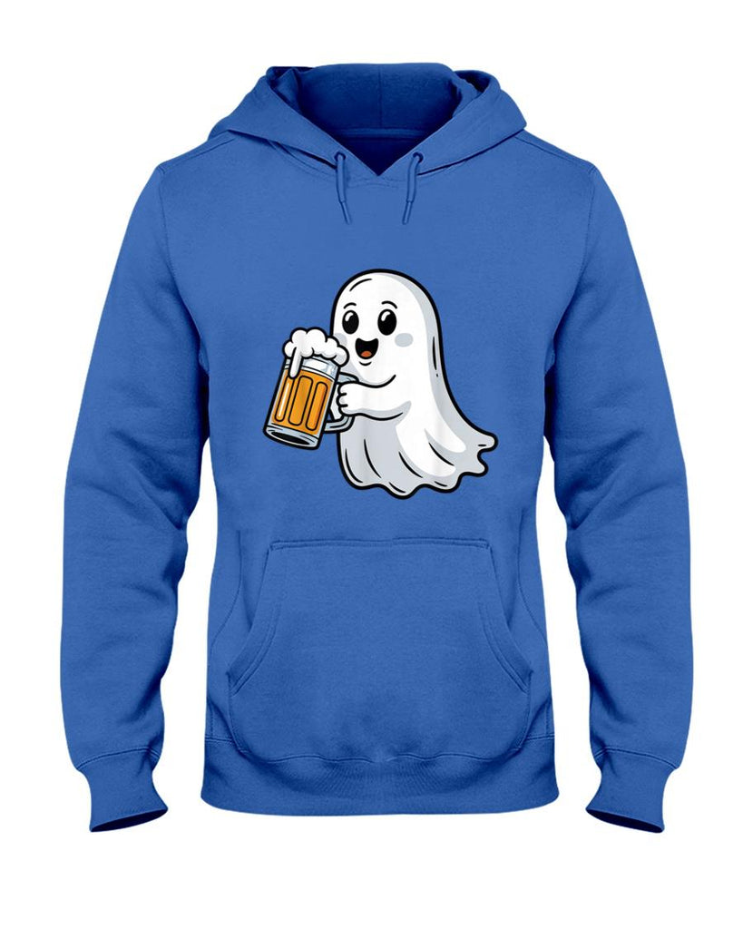 Halloween Boo Ghost Drinking Beer Funny Kids Trick or Treat T-Shirt