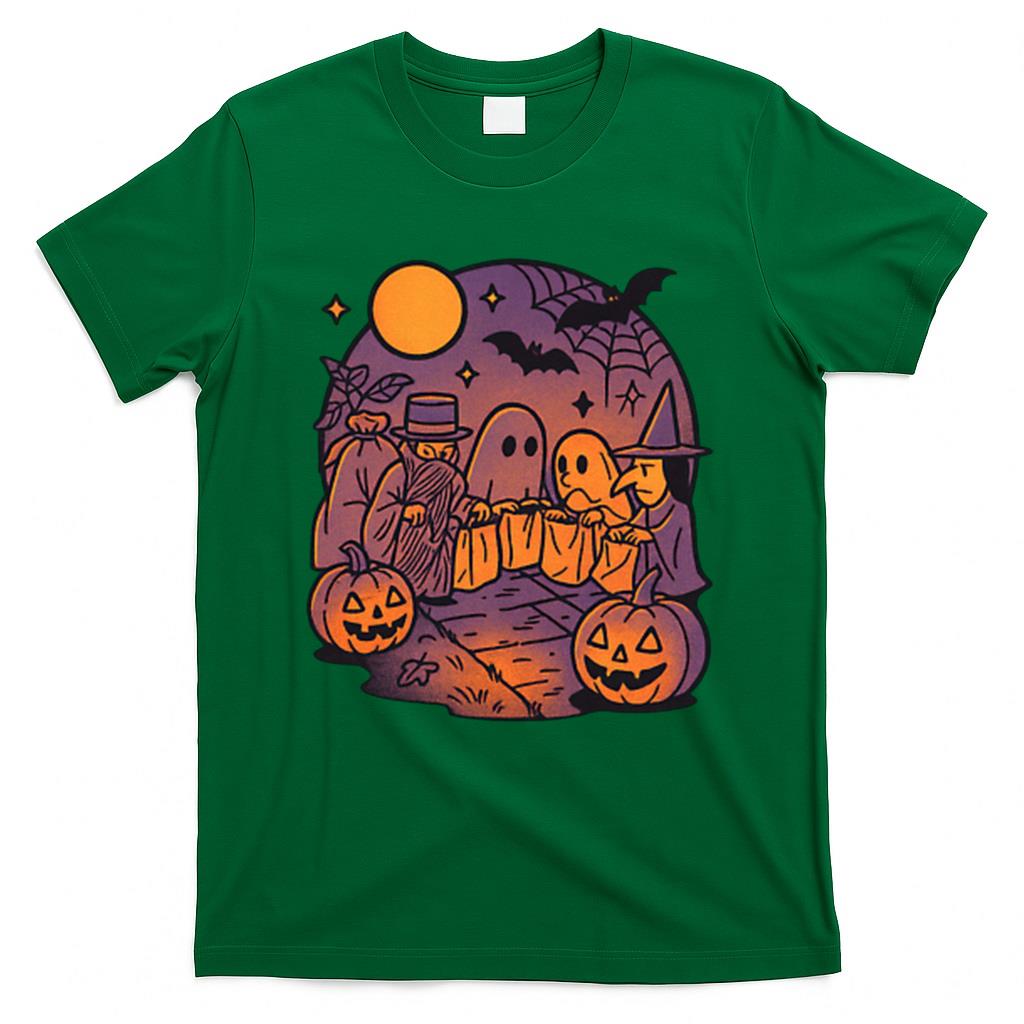 Spooky Trick-or-Treat Halloween Sticker – Pumpkins & Bats Classic T-Shirt
