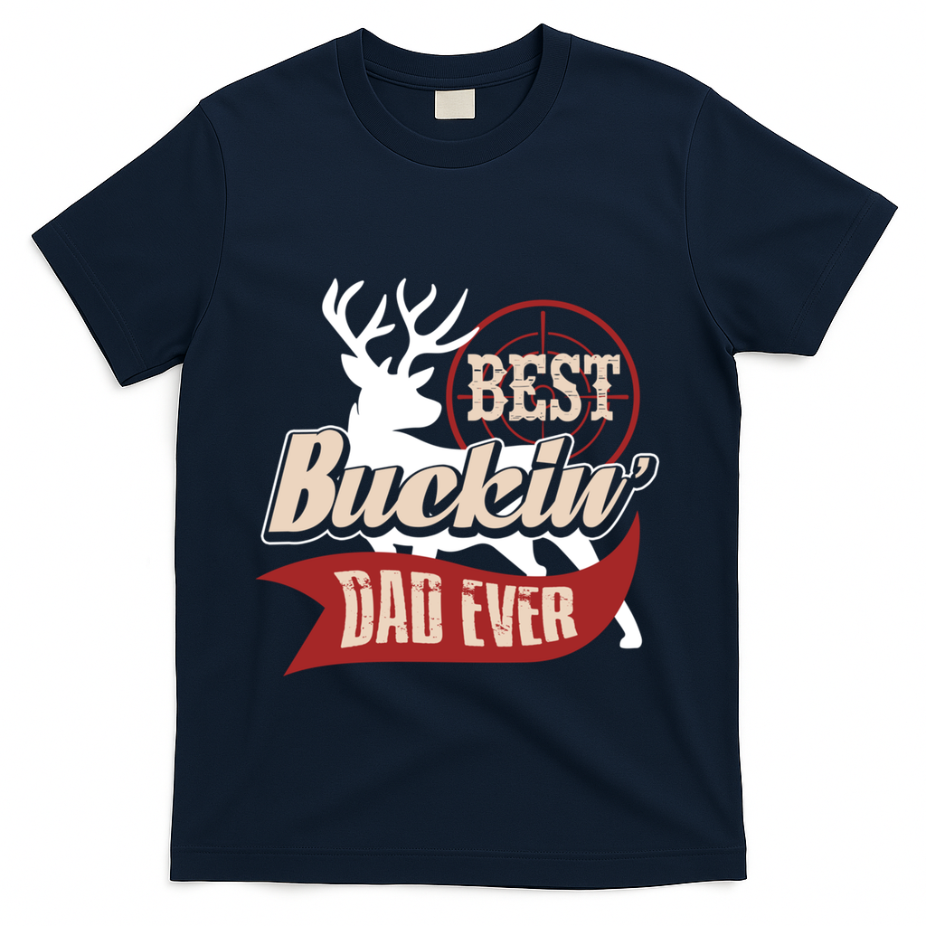 Best Buckin Dad Ever Hunting Gift Fathers Day Gift Idea Gift T-Shirt