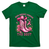 Give Breast Cancer The Boot Cowgirl Cancer Awareness Ribbon T-Shirt
