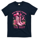 Give Breast Cancer The Boot Cowgirl Cancer Awareness Ribbon T-Shirt