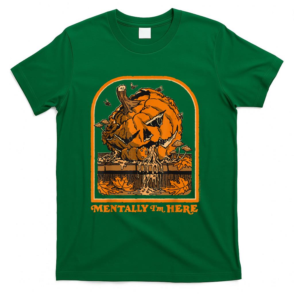 Retro Nostalgia - Mentally Halloween Pumpkin Sarcastic Retro Funny Adult Humor T-Shirt