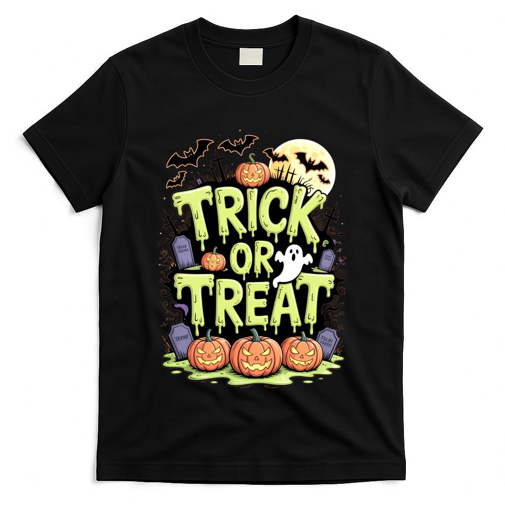 Trick or Treat Graveyard Oversized T-Shirt