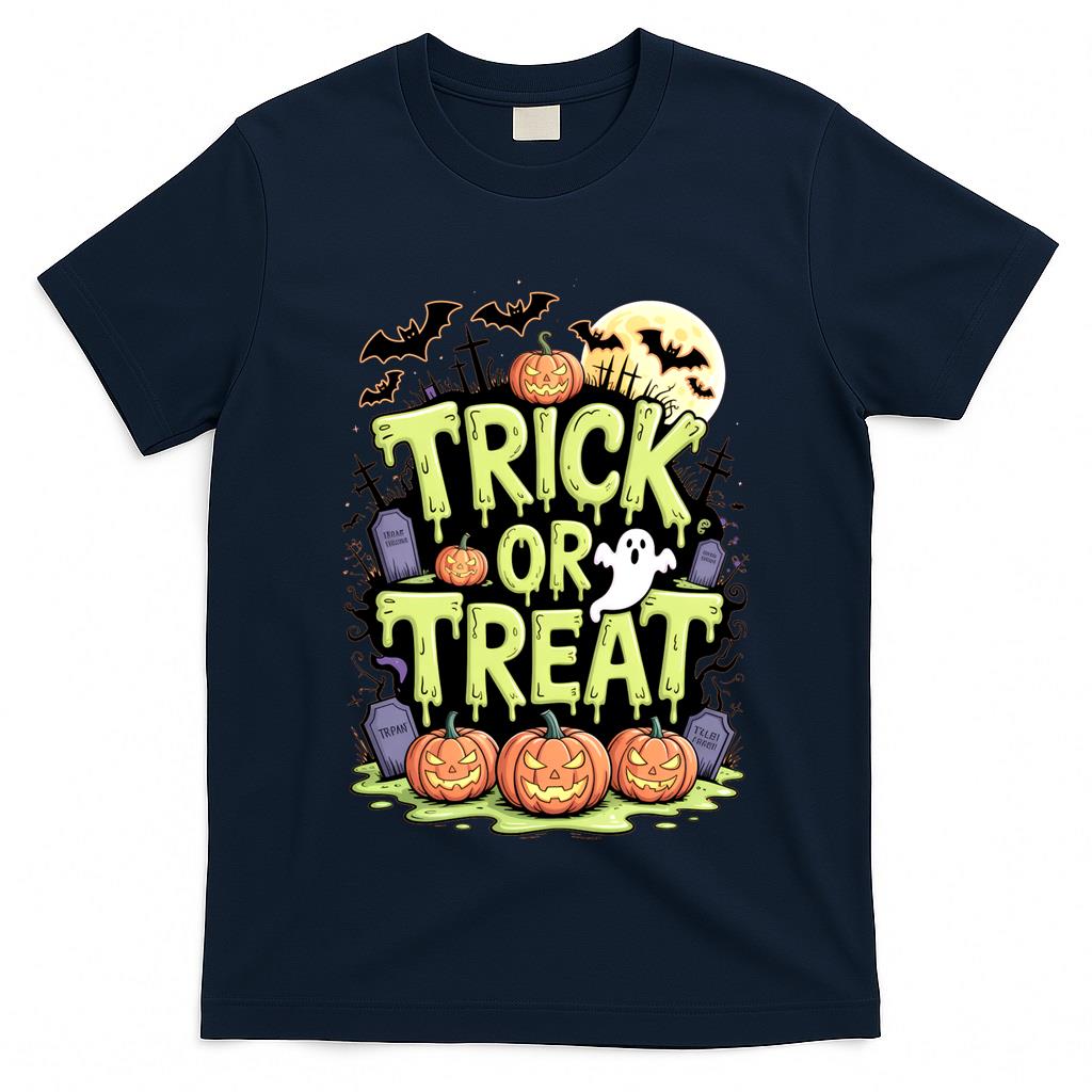 Trick or Treat Graveyard Oversized T-Shirt