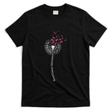 Dandelion Breast Cancer Awareness Warrior Pink Ribbon Women T-Shirt