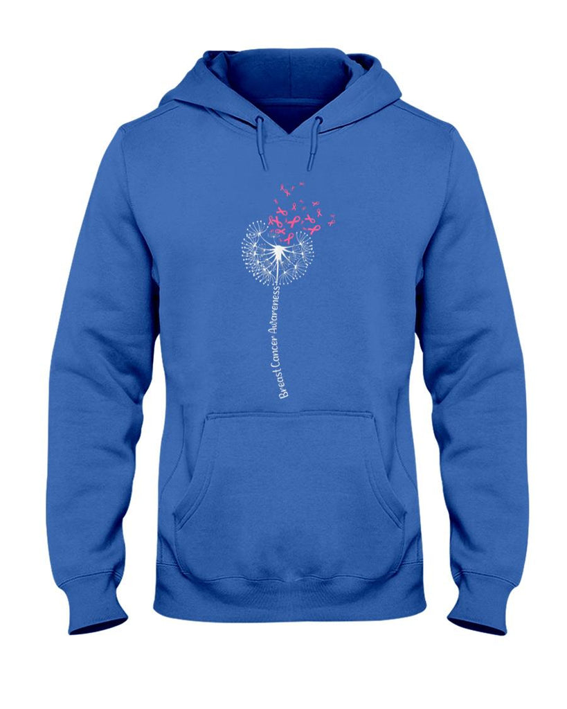 Dandelion Breast Cancer Awareness Warrior Pink Ribbon Women T-Shirt
