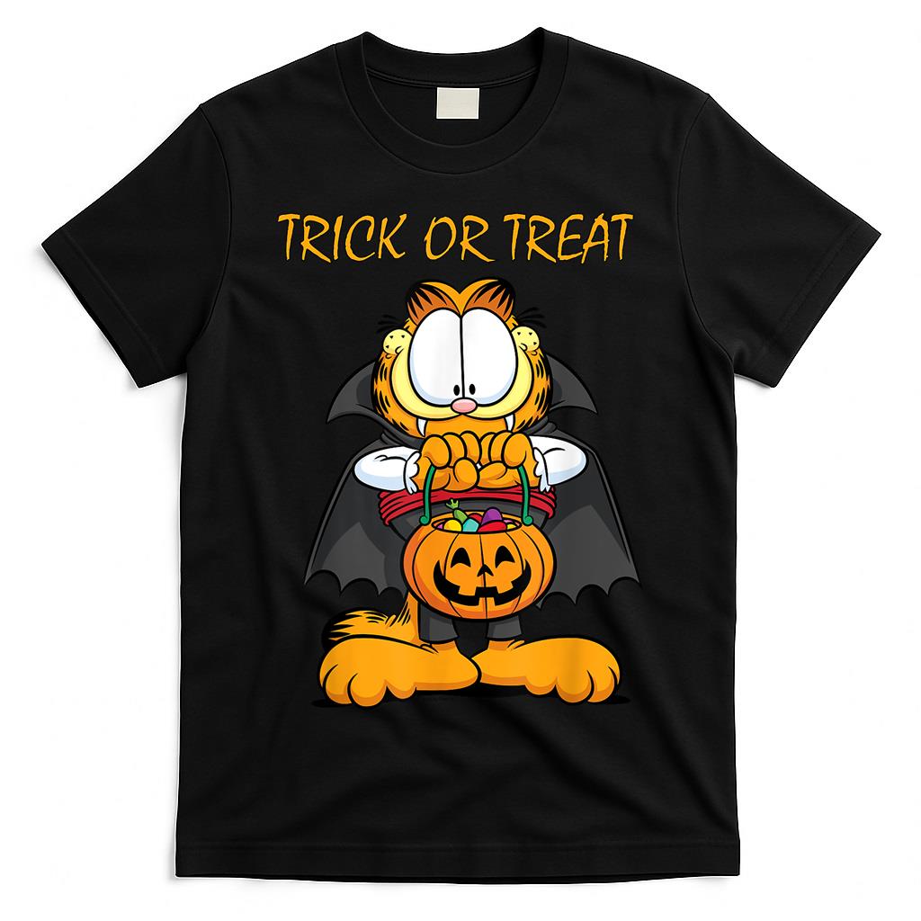 Garfield Halloween Trick Or Treat Pumpkin T-Shirt