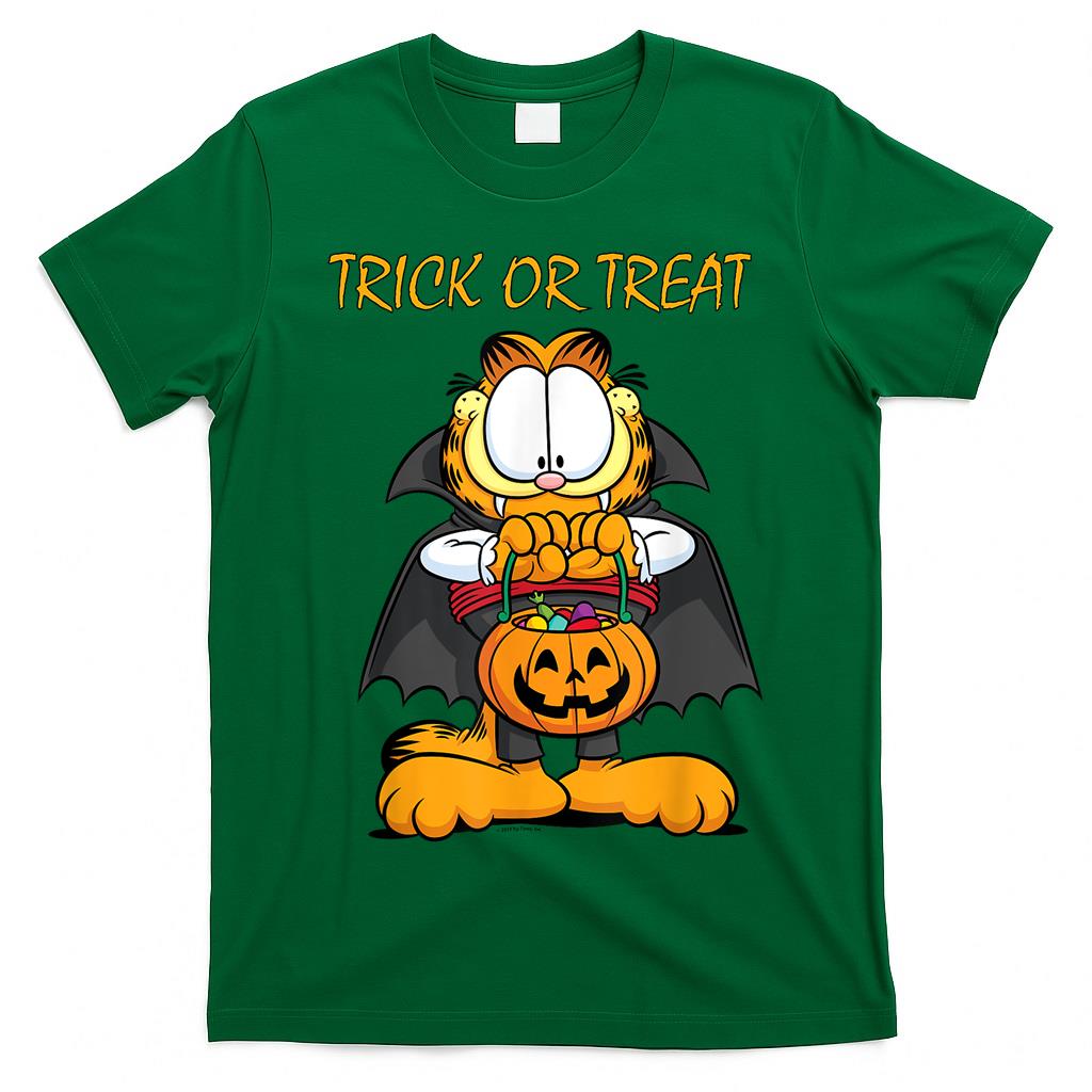 Garfield Halloween Trick Or Treat Pumpkin T-Shirt