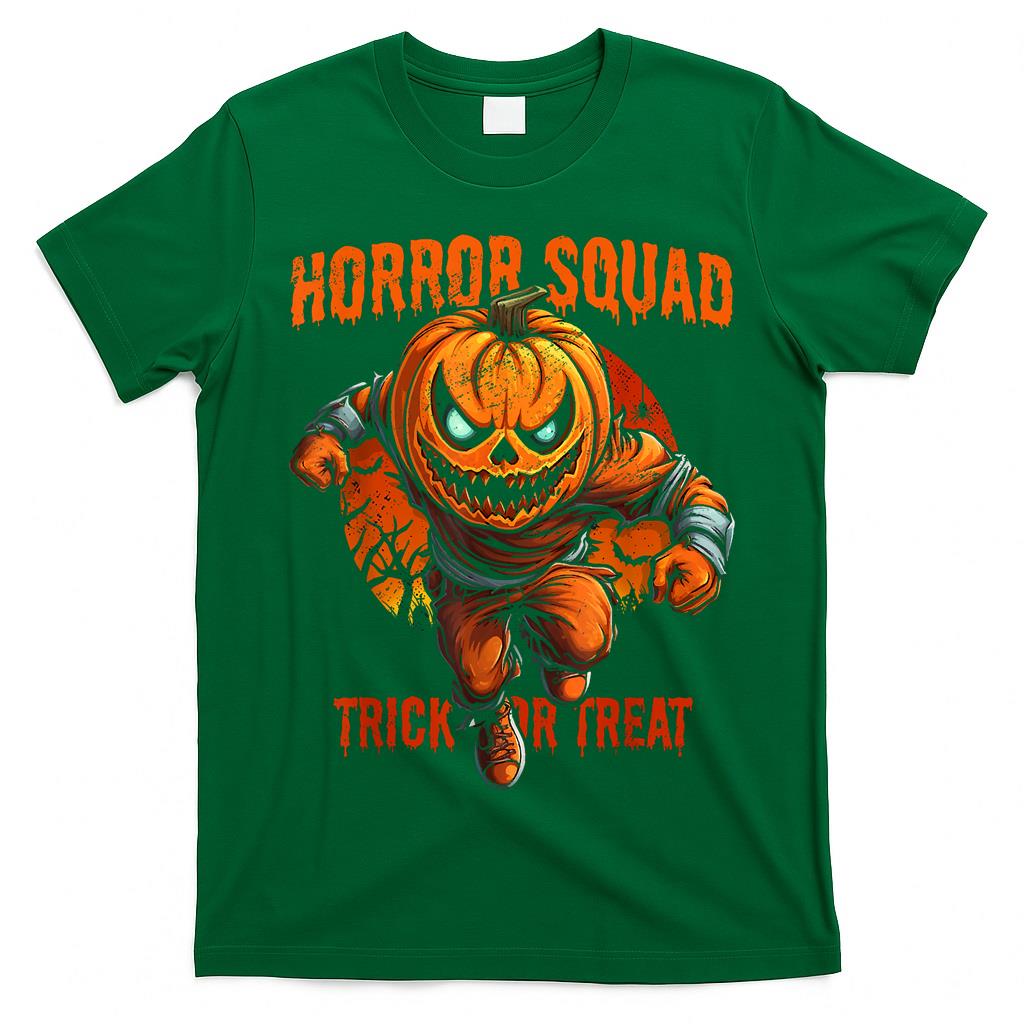 Horror Squad Halloween Pumpkin Monster Trick or Treat T-Shirt