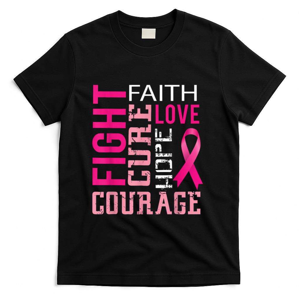 Breast cancer awareness tee for women Faith T-Shirt