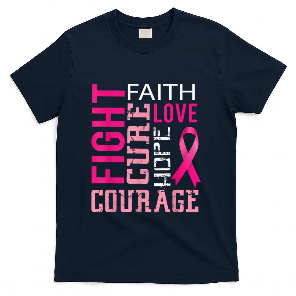 Breast cancer awareness tee for women Faith T-Shirt