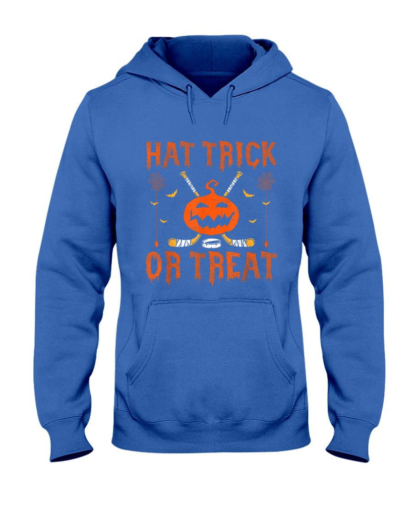 Hat Trick Or Treat Ice Hockey Halloween Player Coach T-Shirt