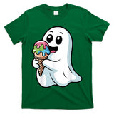 Halloween Boo Ghost Eating Ice Cream Funny Trick or Treat T-Shirt