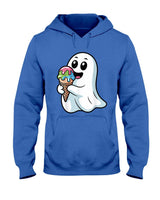 Halloween Boo Ghost Eating Ice Cream Funny Trick or Treat T-Shirt