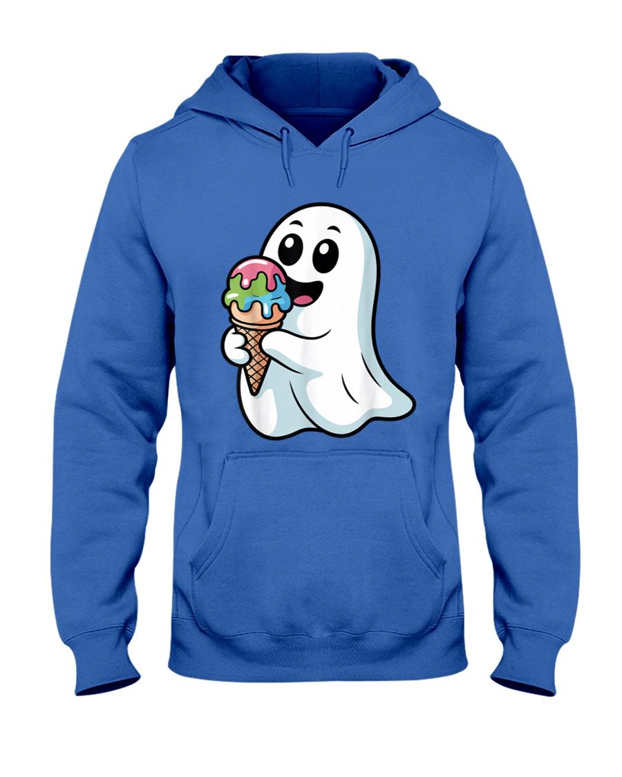 Halloween Boo Ghost Eating Ice Cream Funny Trick or Treat T-Shirt