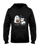 Ghost and Dog Halloween Cute Trick-or-Treat Design T-Shirt