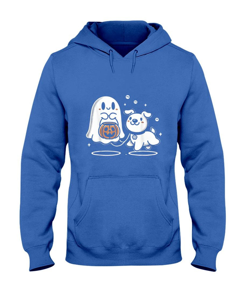 Ghost and Dog Halloween Cute Trick-or-Treat Design T-Shirt