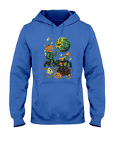 Orbit the Fear – Cosmic Halloween Terror Oversized T-Shirt