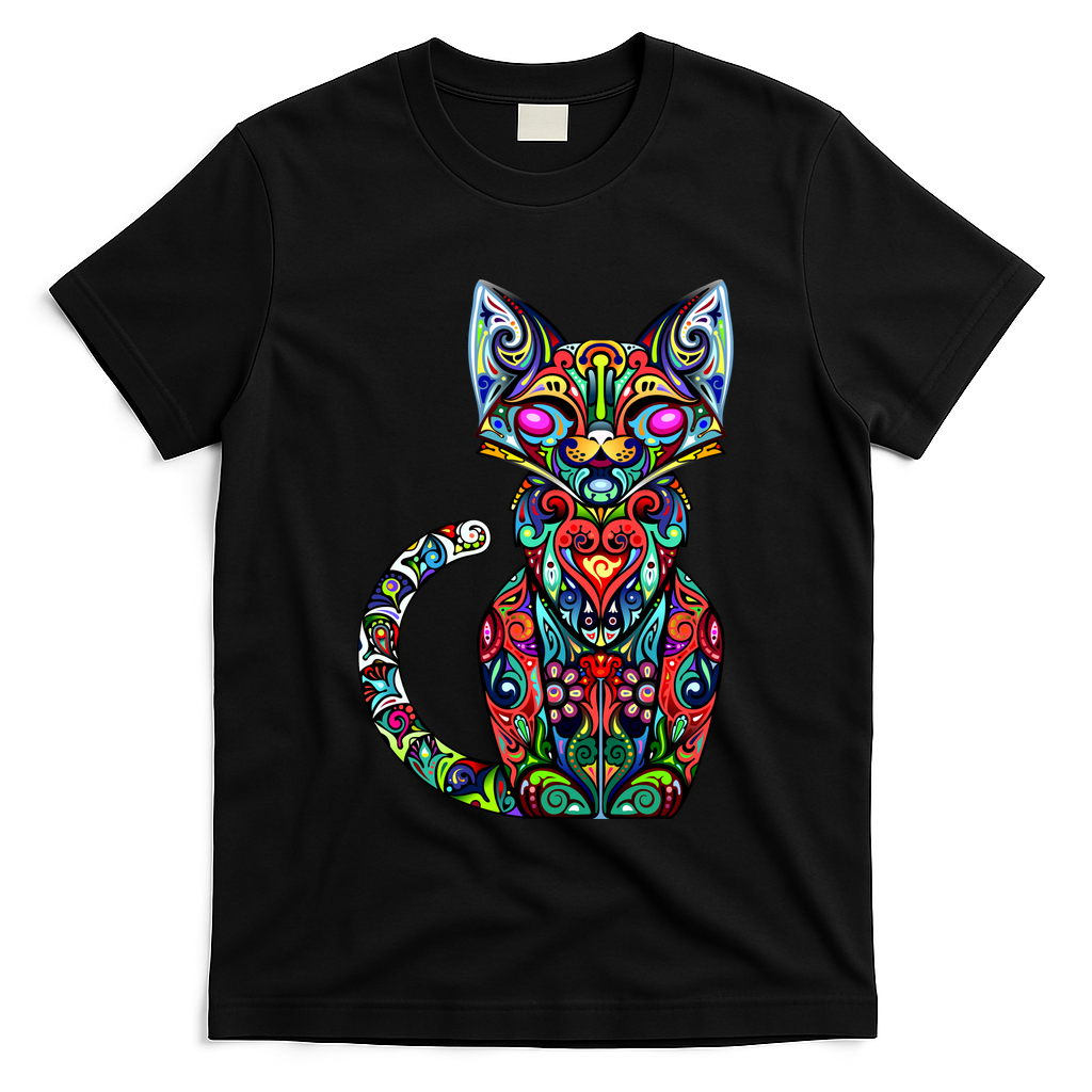 Fun Trippy Cat T-Shirt