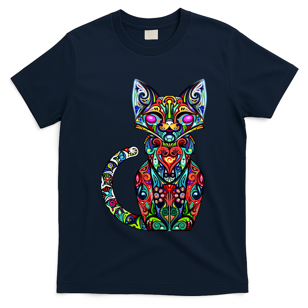 Fun Trippy Cat T-Shirt