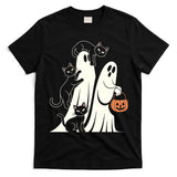 Cute Black Cats and Halloween Ghosts – Spooky Kawaii Trick or Treat Design Classic T-Shirt