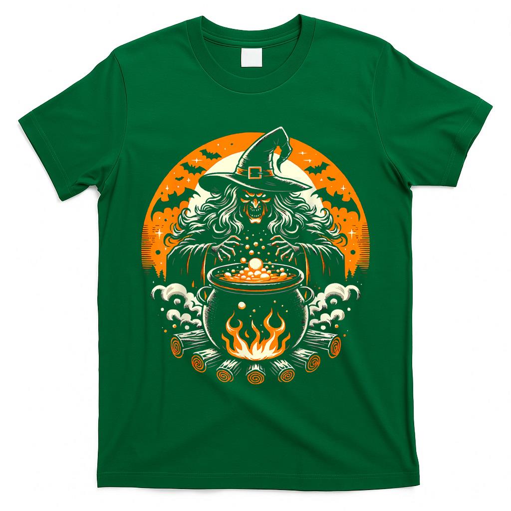 Halloween Witch Lover Spooky Witchy Broom Trick Or Treat T-Shirt