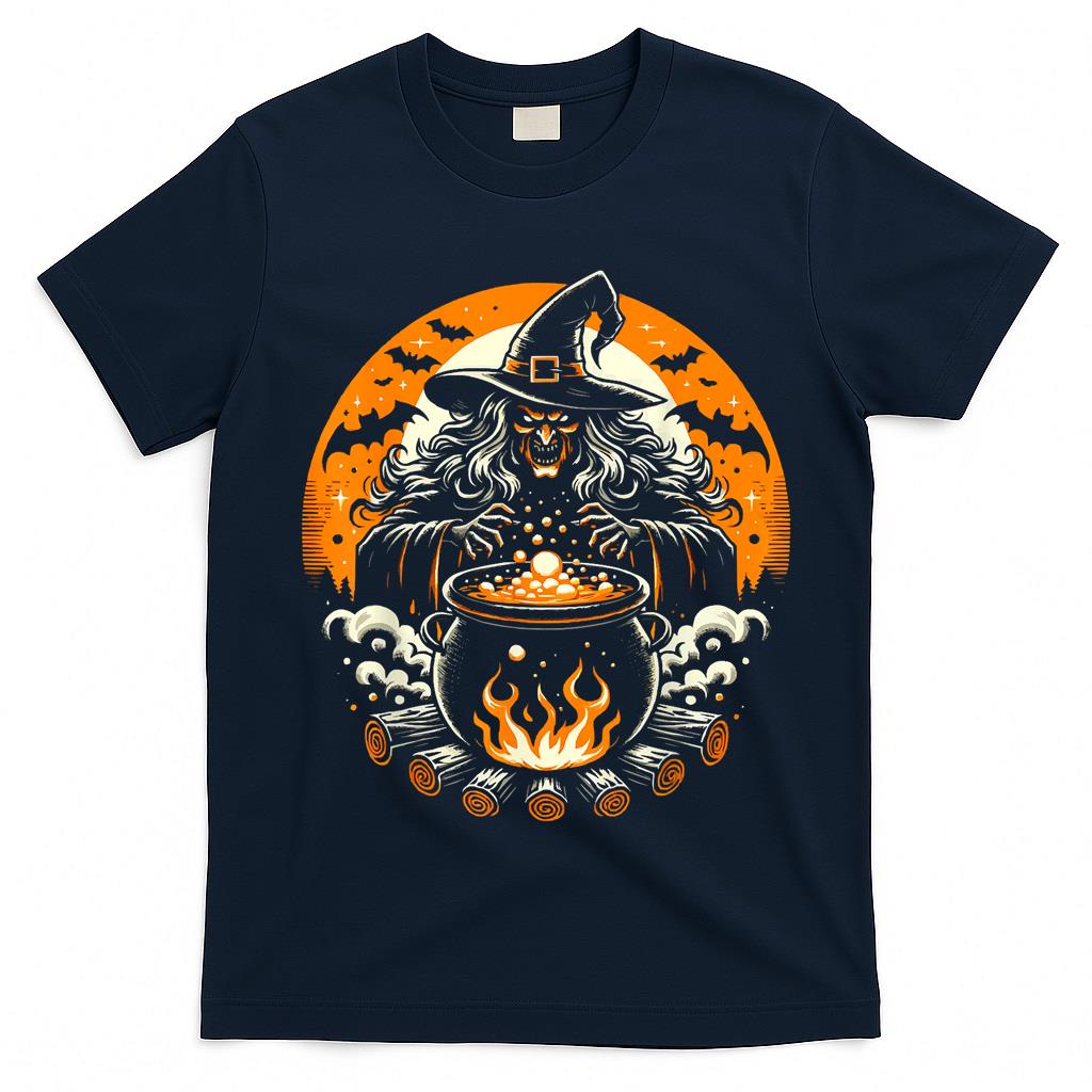 Halloween Witch Lover Spooky Witchy Broom Trick Or Treat T-Shirt