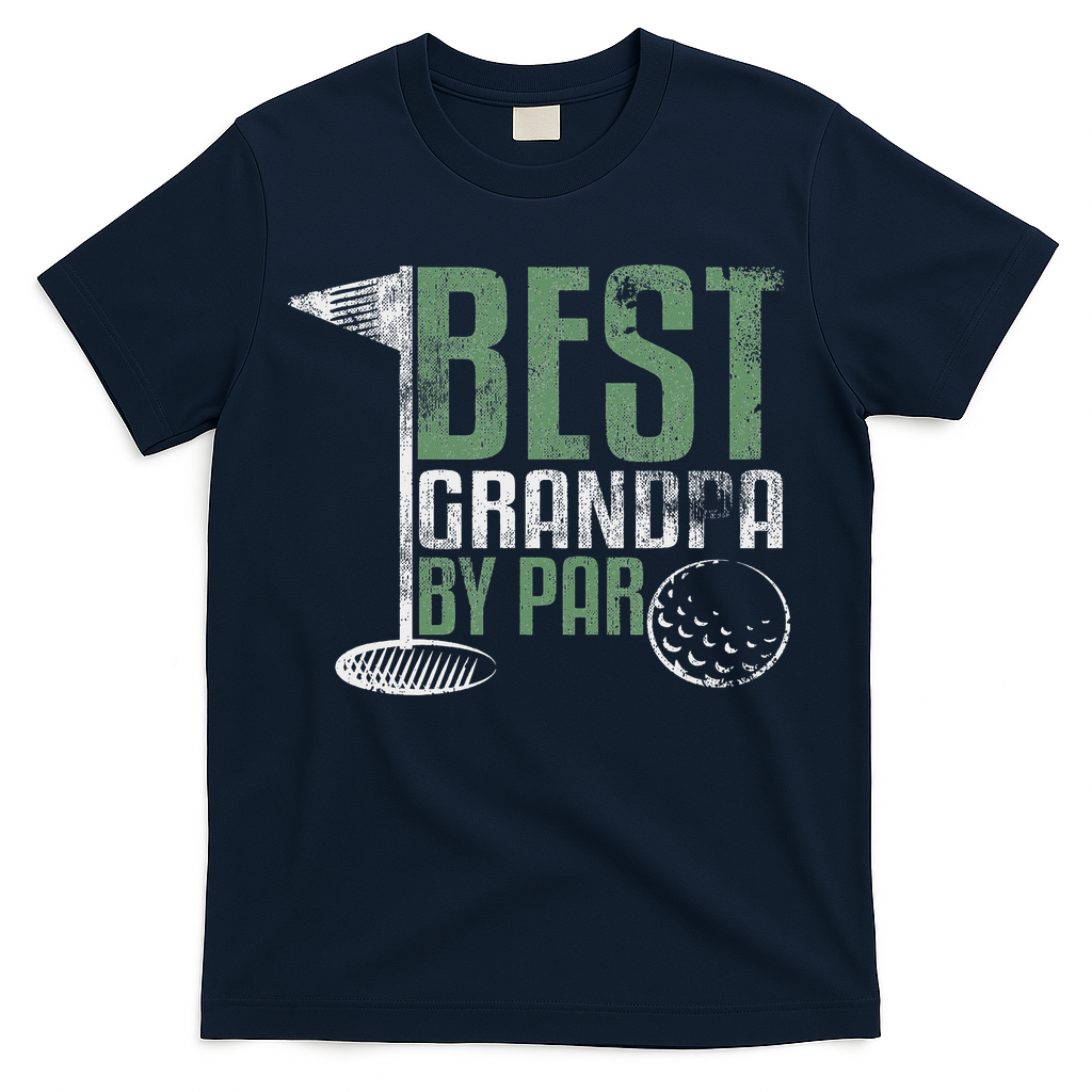 Best Grandpa By Par Father's Day Golf Grandad Golfing Gift T-Shirt