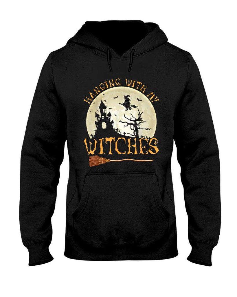 Hanging With My Witches Halloween Witch Broom Trick Or Treat T-Shirt