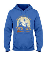 Hanging With My Witches Halloween Witch Broom Trick Or Treat T-Shirt