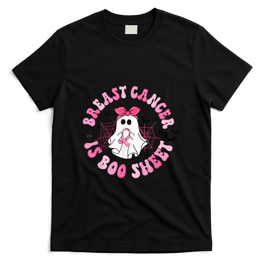 Breast Cancer Is Boo Sheet Boo Ghost Happy Halloween T-Shirt
