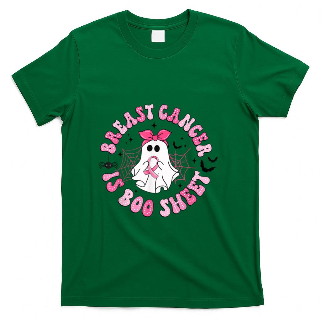 Breast Cancer Is Boo Sheet Boo Ghost Happy Halloween T-Shirt