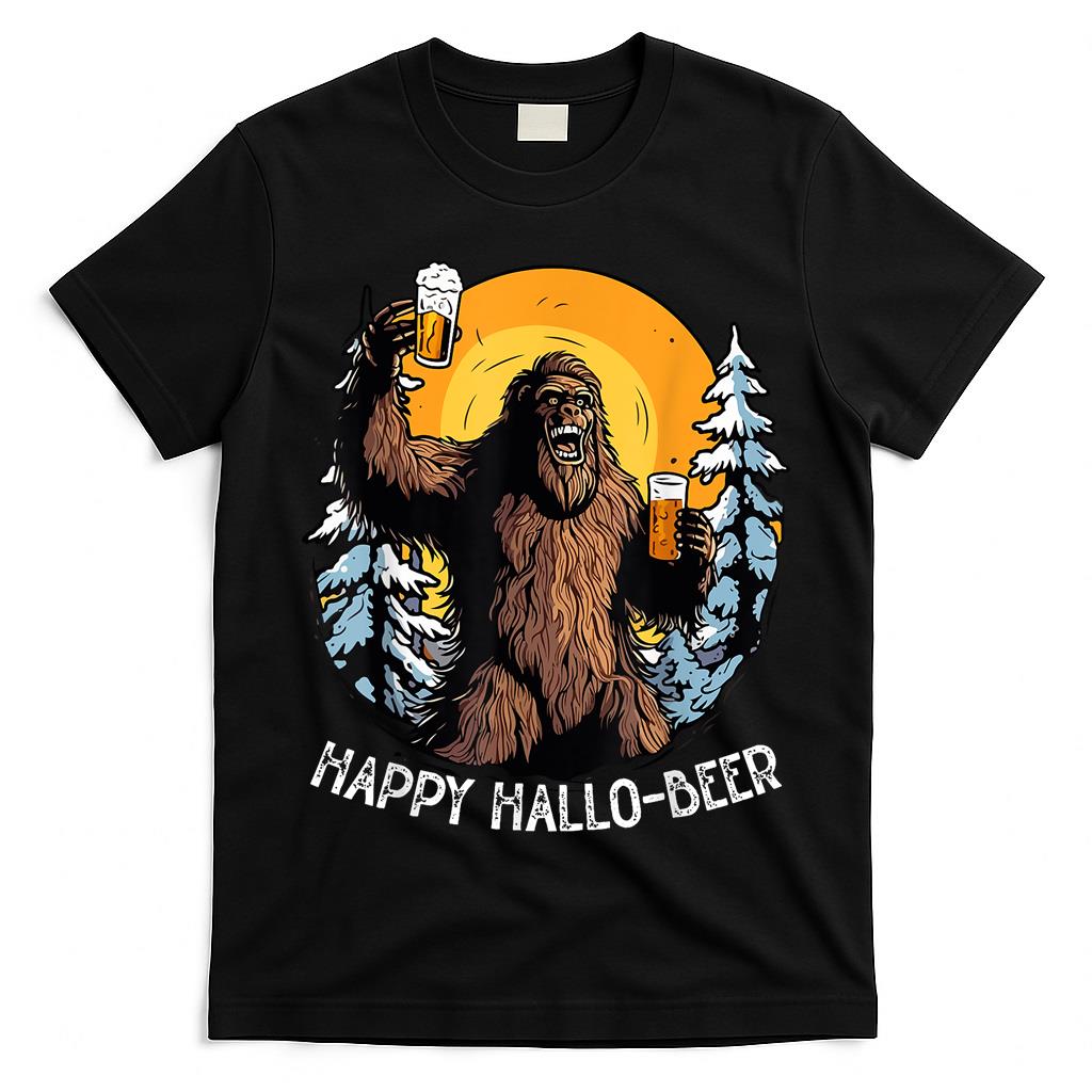 Bigfoot Halloween Costume Sasquatch Beer Trick Or Treat T-Shirt