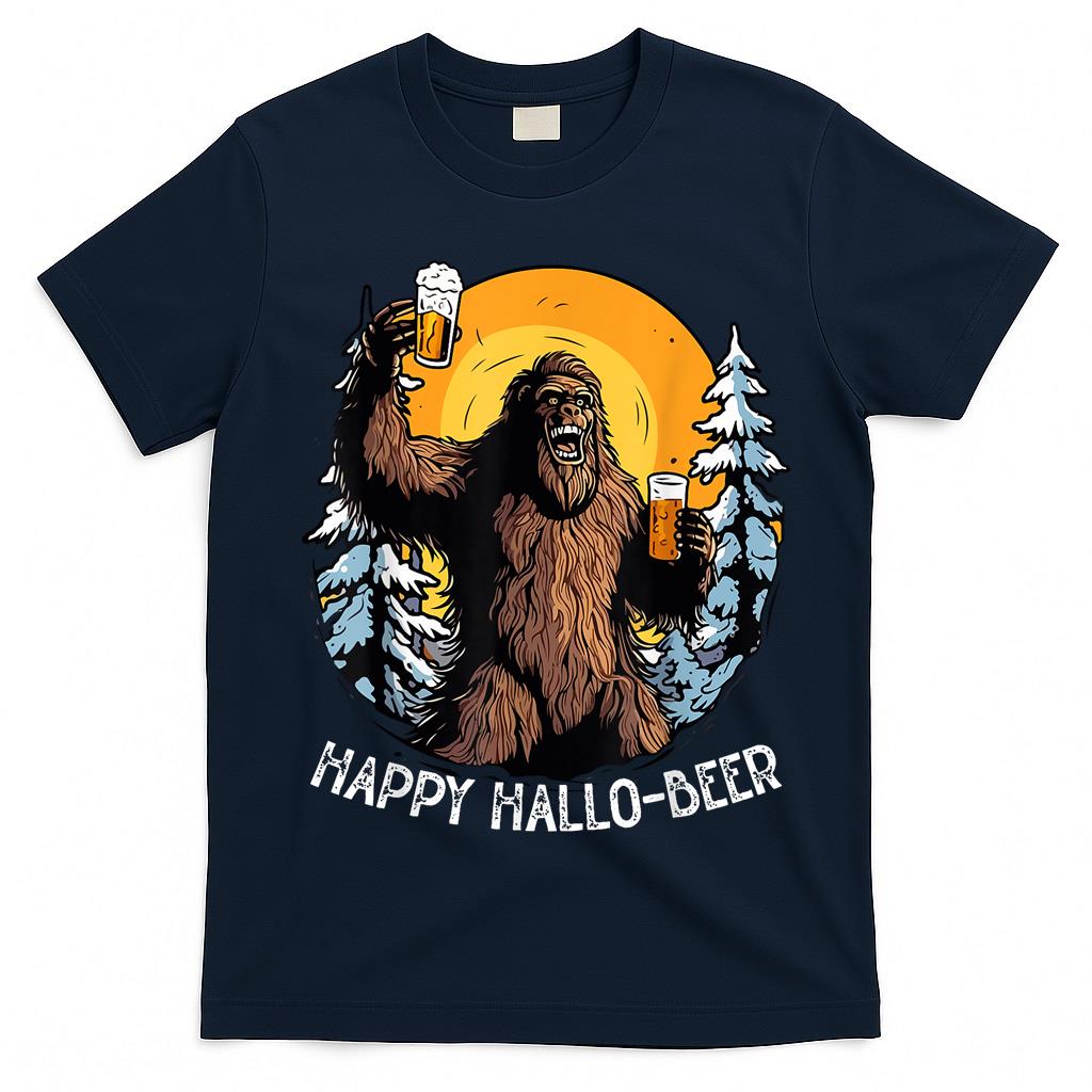 Bigfoot Halloween Costume Sasquatch Beer Trick Or Treat T-Shirt