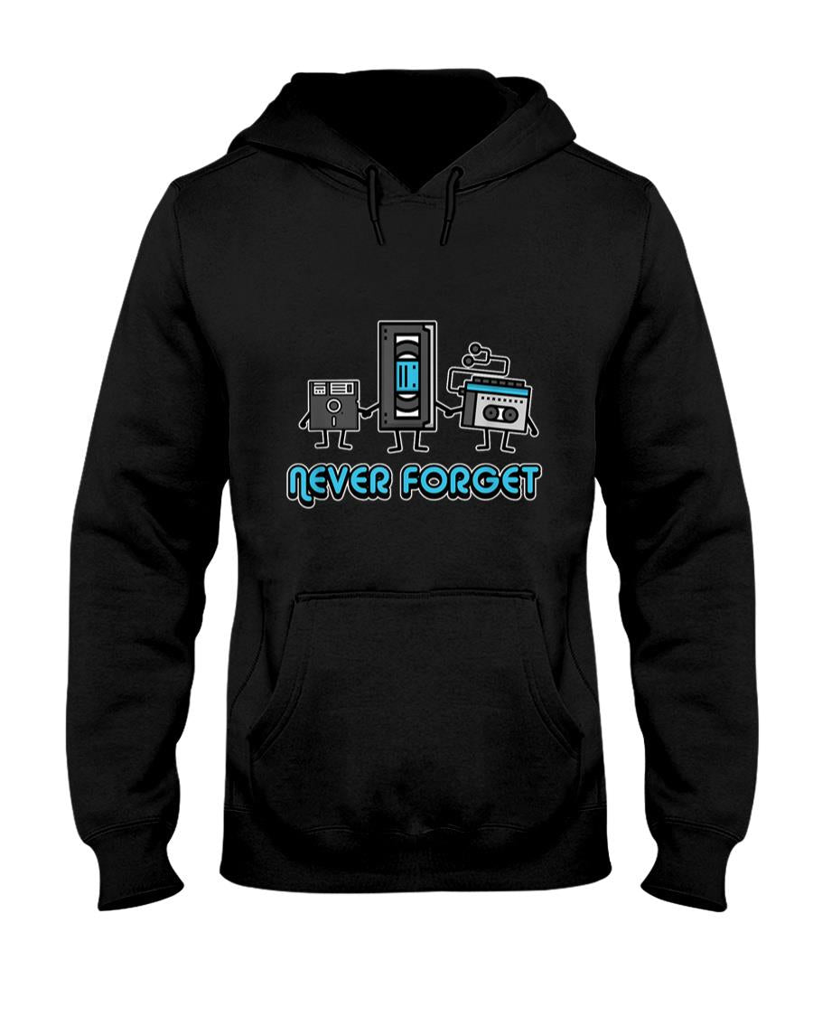 Retro Nostalgia - Never Forget - Funny 80's 90's Nostalgia Cassette Retro T-Shirt