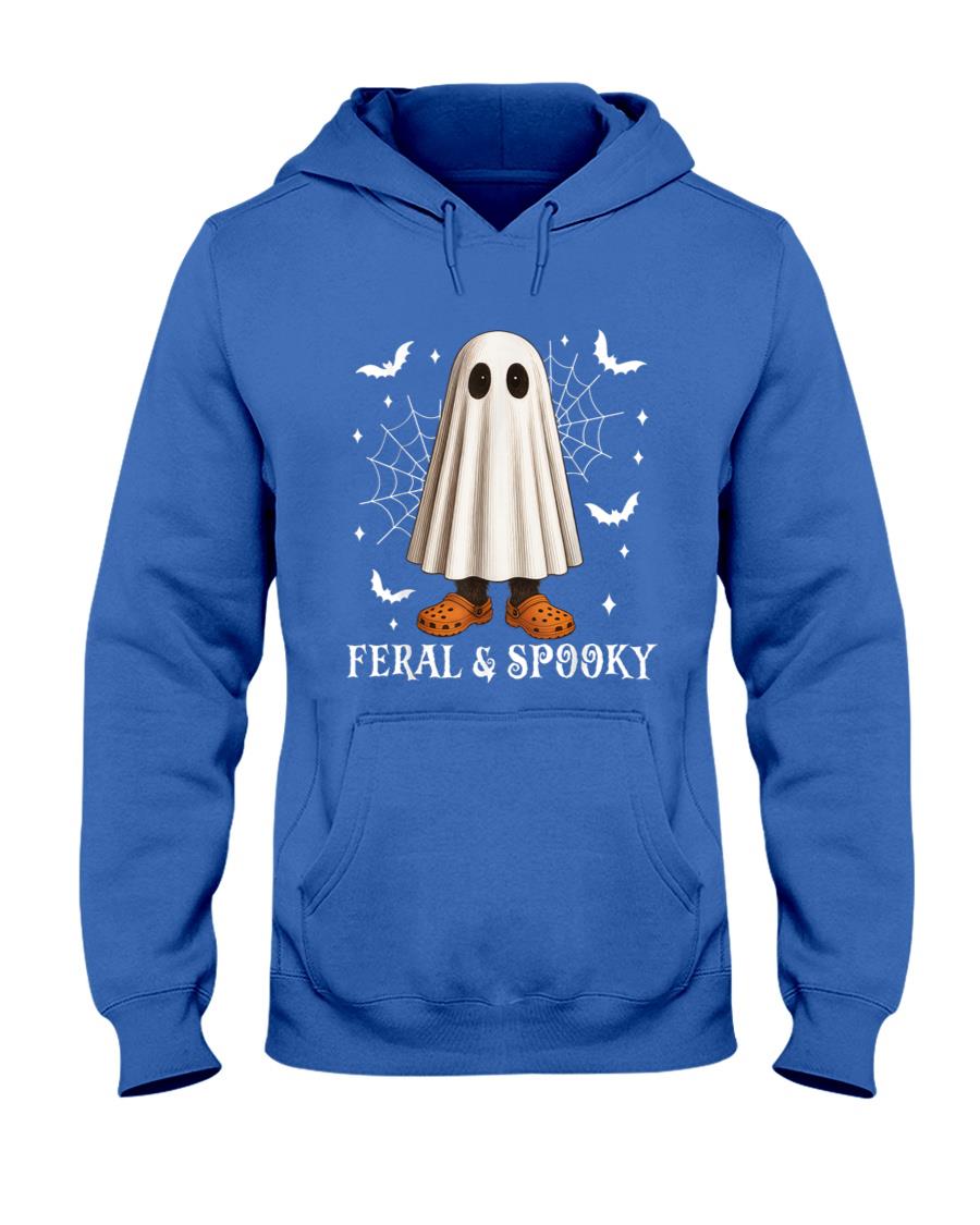 Feral And Spooky Halloween Cute Ghost Raccoon Trick Or Treat T-Shirt