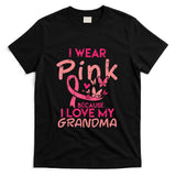 I Wear Pink Love My Grandma Breast Cancer Awareness Boy Girl T-Shirt