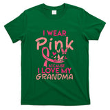 I Wear Pink Love My Grandma Breast Cancer Awareness Boy Girl T-Shirt