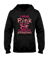 I Wear Pink Love My Grandma Breast Cancer Awareness Boy Girl T-Shirt