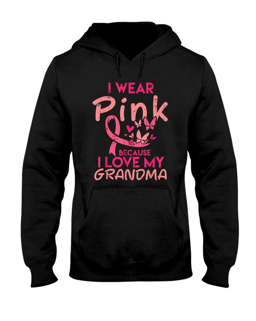 I Wear Pink Love My Grandma Breast Cancer Awareness Boy Girl T-Shirt