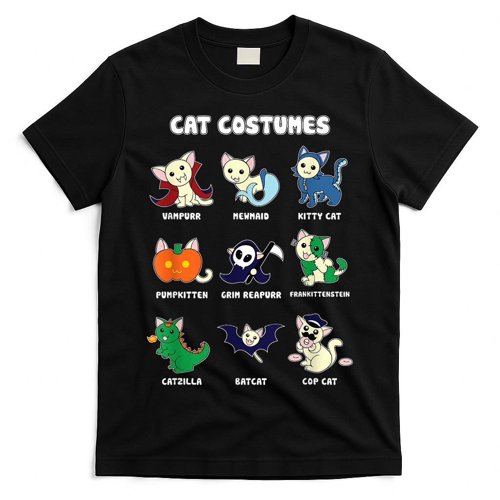 Cat Happy Halloween Costumes Funny Kitten Trick or Treat  for Men Women Kids T-Shirt